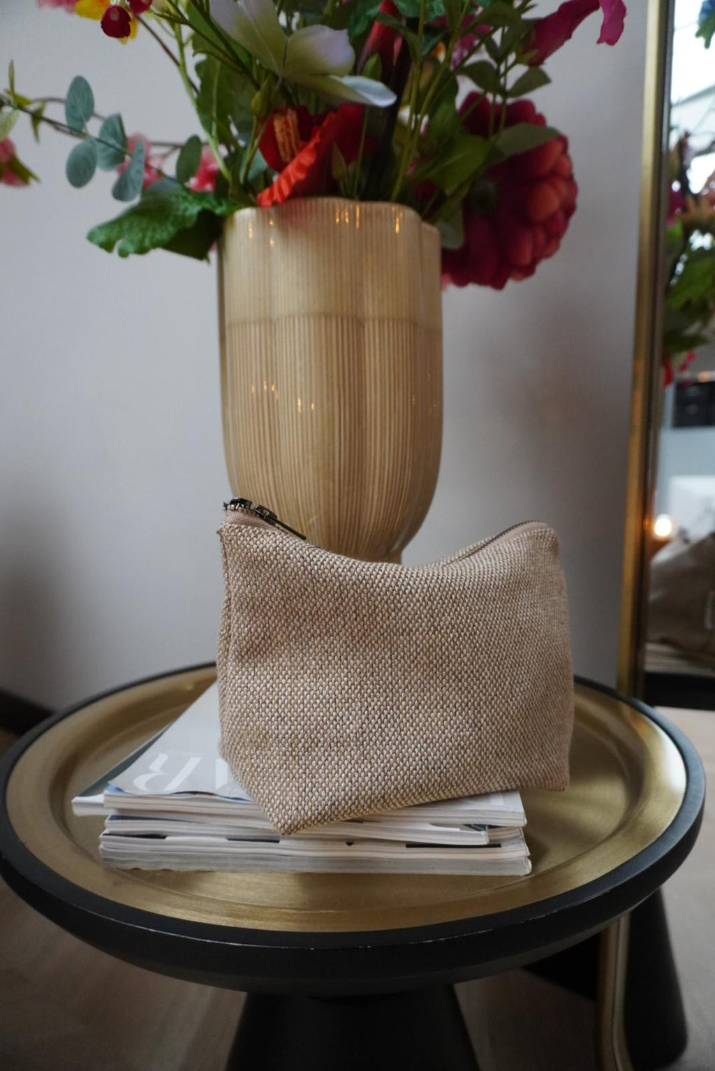 Toilettas Woven Beige